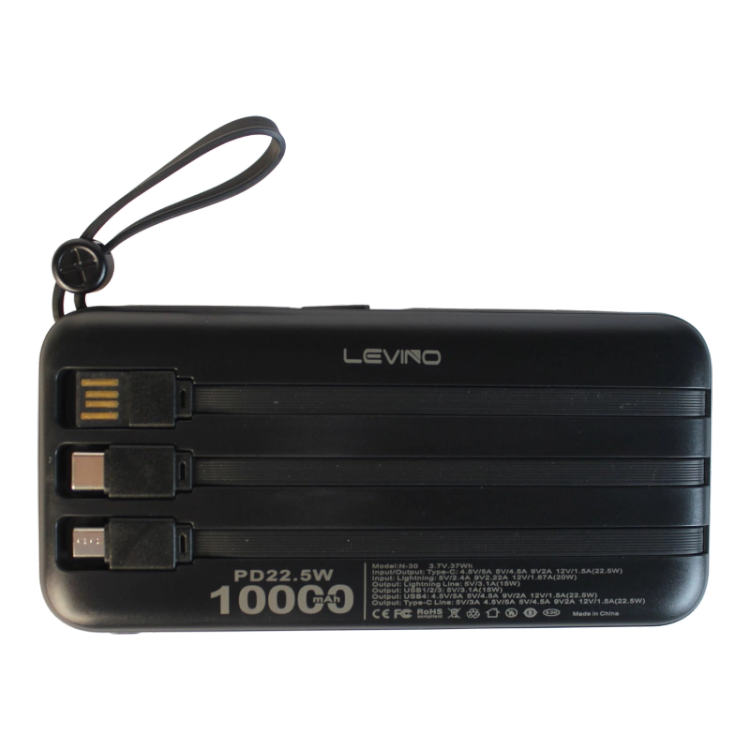پاوربانک 10 هزار میلی آمپر ساعت LEVINO N30